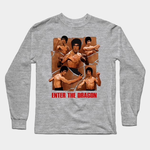 Enter The Dragon Long Sleeve T-Shirt by Radenpatah